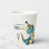 恐竜トレックス3歳レックス3歳パーティー 紙コップ (正面)