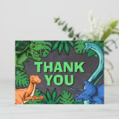 恐竜トレックス ジュラシックボーイ 恐竜誕生日 サンキューカード (スタンド正面)