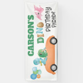 恐竜ドライブバイ誕生日パレードパーティー 横断幕 (縦)