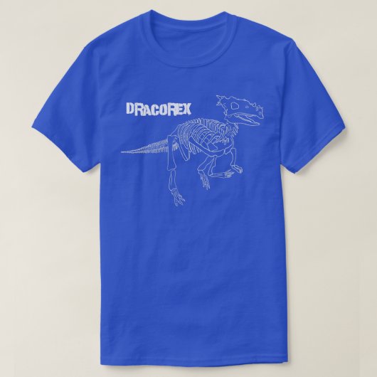 恐竜ドラコア化石骨格 Tシャツ (デザイン正面)