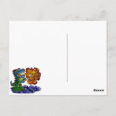 恐竜ドラゴン料理マシュマロと息 ポストカード (裏面)