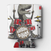 恐竜ドラム遊ズヴィンテージイラストレーション 缶クーラー (裏面)