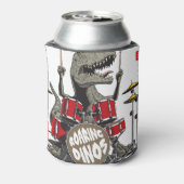 恐竜ドラム遊ズヴィンテージイラストレーション 缶クーラー (缶裏面)