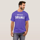 恐竜ドラム音楽 Tシャツ (正面フル)