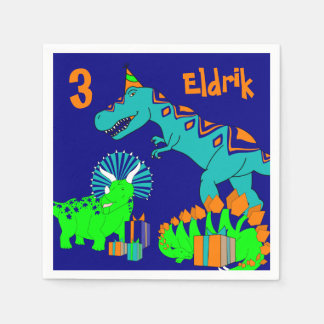 恐竜ナプキン スタンダードカクテルナプキン