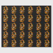 恐竜ヌグライフディノチキンおもしろいナゲッツ ラッピングペーパー (フラット)