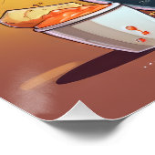 恐竜ヌードルイラストレーション ポスター (コーナー)