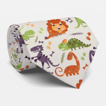 恐竜ネクタイ - 子どもは恐竜が好き 