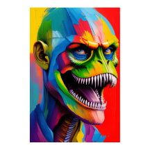 恐竜ハイブリッドサイボーグアート – Tレックスイラストレーション