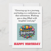 恐竜ハッピーバースデーカード シーズンカード (裏面)