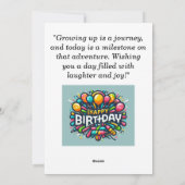 恐竜ハッピーバースデーカード シーズンカード (裏面)