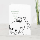 恐竜ハッピーバースデー カード (裏面)