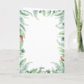 恐竜ハッピーファーストバースデーワイルドワングリーティング カード (裏面)