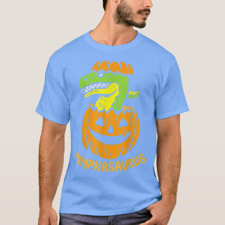 恐竜ハロウィンカボカザウルスおもしろいキッズボーイプム Tシャツ
