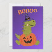 恐竜ハロウィーン誕生日キッズパーティの招待状 招待状 (裏面)