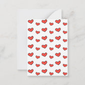 恐竜ハートのバレンタインデー カード (裏面)