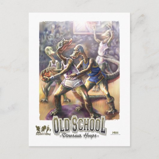 恐竜バスケットボール ポストカード (正面)