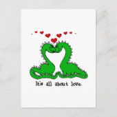 恐竜バレンタイン愛Tシャツと贈り物 シーズンポストカード (正面)