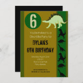恐竜バースデーパーティ招待状の地球音 招待状 (正面/裏面)
