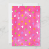 恐竜バースデーパーティ招待状の少女 招待状 (裏面)