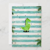 恐竜バースデーパーティ招待状の轟音！!!! 招待状 (裏面)