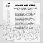 恐竜パズルワードサーチキッズアクティビティ (正面/裏面)