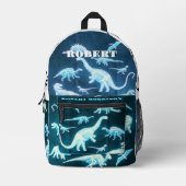恐竜パタモダンーン骨格Tレックス プリントバックパック (正面)