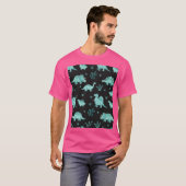 恐竜パターンイラストレーション Tシャツ (正面フル)