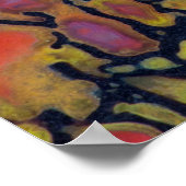 恐竜パターン（の模様が）ある骨 ポスター (角)