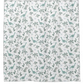 恐竜パターン シャワーカーテン (正面)