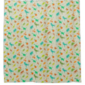 恐竜パターン シャワーカーテン (正面)