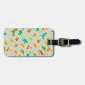 恐竜パターン ラゲッジタグ (正面横)