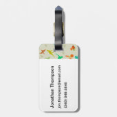 恐竜パターン ラゲッジタグ (裏面縦)