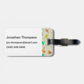 恐竜パターン ラゲッジタグ (裏面横)