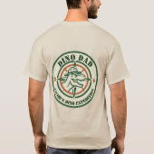 恐竜パパTシャツ、恐竜の誕生日パーティー Tシャツ (裏面)