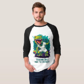 恐竜パワーのおもしろピックルボール Tシャツ (正面フル)