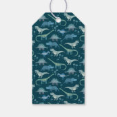 恐竜パーソナライズされたありがとう ギフトタグ (裏面)