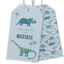 恐竜パーソナライズされたありがとう ギフトタグ