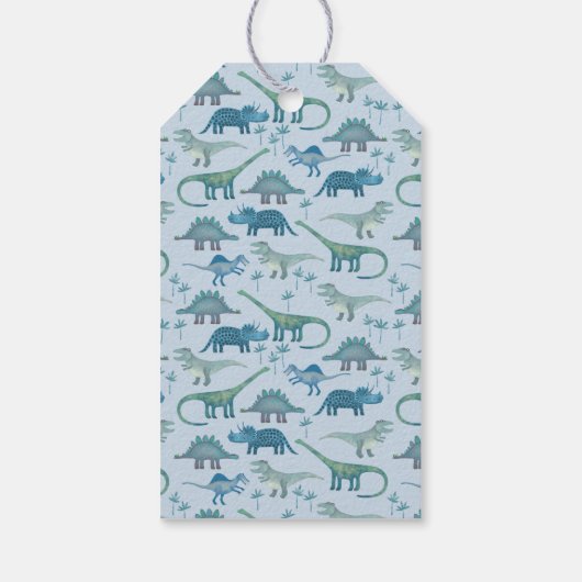 恐竜パーソナライズされたありがとう ギフトタグ (裏面)