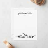 恐竜パーソナライズされたのノテカ子供へ ノートカード (正面/裏面インサイチュ)