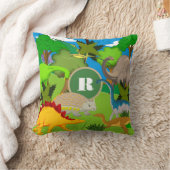 恐竜パーソナライズされたの地 クッション (ブランケット)