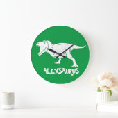 恐竜パーソナライズされたの大時計 ラージ壁時計 (ホーム)