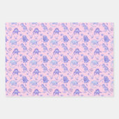 恐竜パーソナライズされたの贈り物を3色で包む ラッピングペーパーシート (正面)