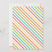 恐竜パーソナライズされたをテーマにした女の子の誕生日パーティー 招待状 (裏面)