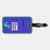 恐竜パーソナライズされたをテーマにした荷札 ラゲッジタグ (裏面横)