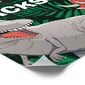 恐竜パーソナライズされたキッズディノジュラシックトレックスボーイ ポスター (角)