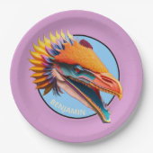 恐竜パーソナライズされたパーティー9"ラウンド紙プレート ペーパープレート (正面)