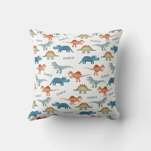 恐竜パーソナライズされた名 クッション (裏面)