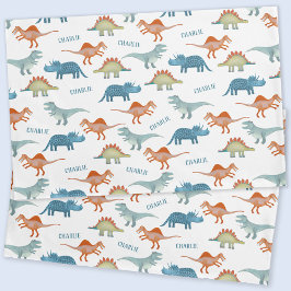 恐竜パーソナライズされた名 枕カバー