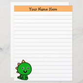 恐竜パーソナライズされた文具 (正面/裏面)